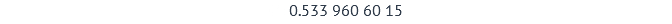G: 0.533 960 60 15 